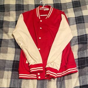 Red and White Varsity Jacket